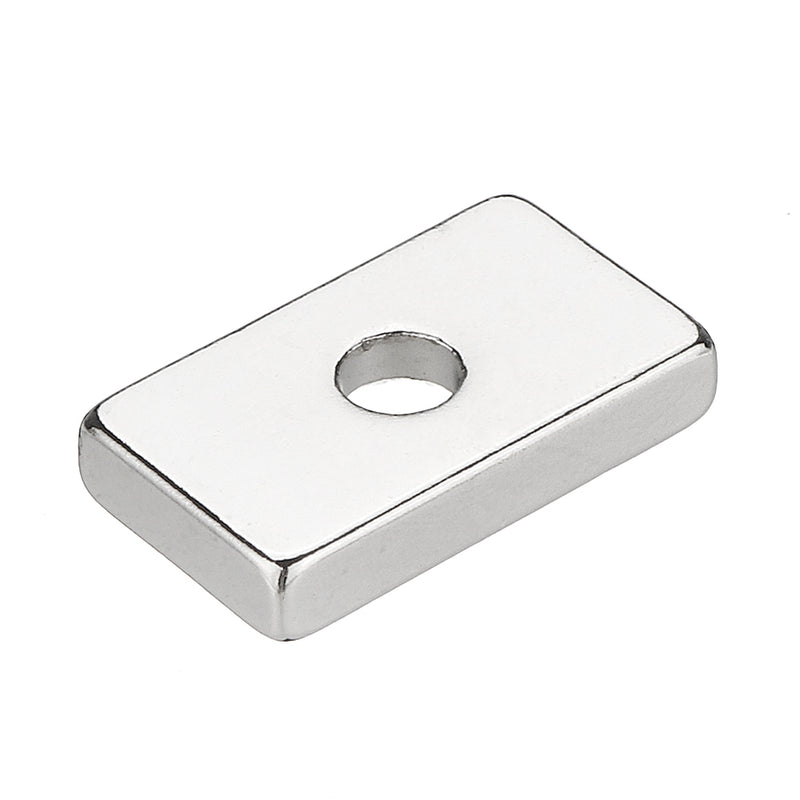 10pcs N50 25x15x5mm Block Magnets 4mm Hole Rare Earth Neodymium Magnet