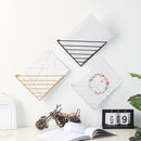 Iron Wall Bookshelf Holder Rack Organizer Craft Magazine Storage Home Decoration