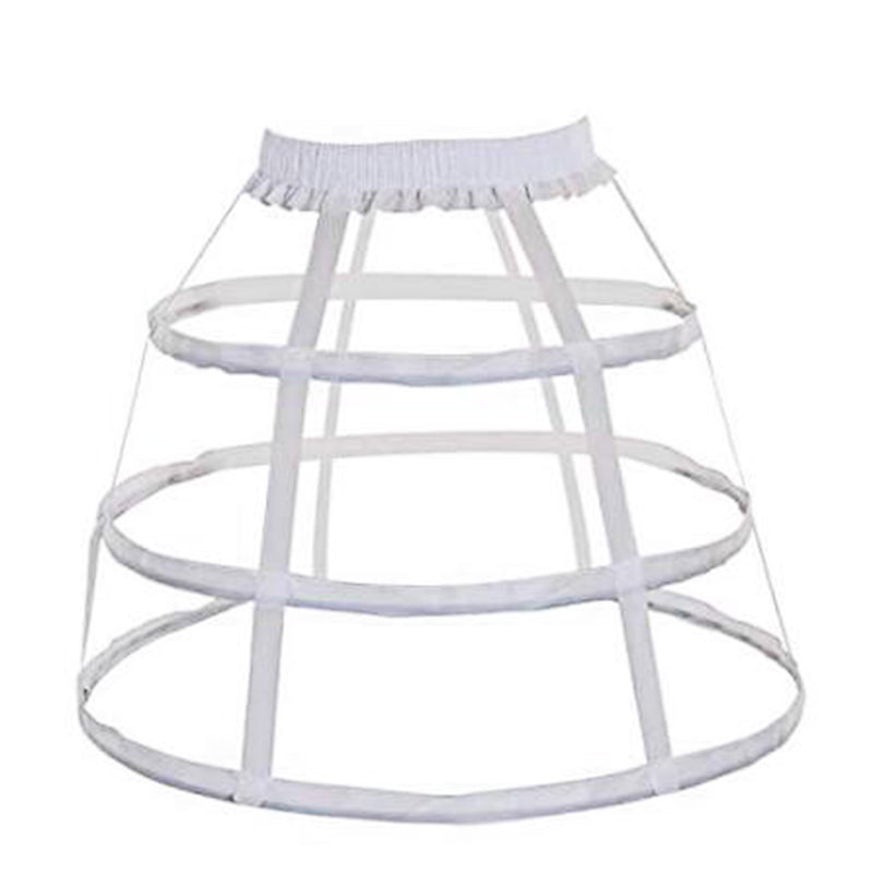 3 Hoop Ladies' Dress Crinoline Cage Bustle Casual Petticoat Adjustable Pannier