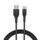 3 x BlitzWolf BW-TC14 3A USB Type-C Charging Data Cable Black 3ft/0.91m For Oneplus 6T Xiaomi Mi8 Pocophone f1 S9