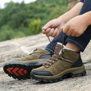 High-top Thicken Winter Warm Cotten Men Shoes Anti-ski Anti-puncture Plus Velvet Outdoor Hiking Shoes