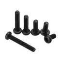 600Pcs Black Carbon Steel 10.9 Grade Hexagon Cap Button Head Flat Head Screw Nuts Assortment Set