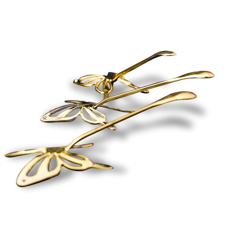 KCASA Tea Spoon Three-dimensional Butterfly Creative Design Elegant Aluminum Alloy Coffee Tea Spoon