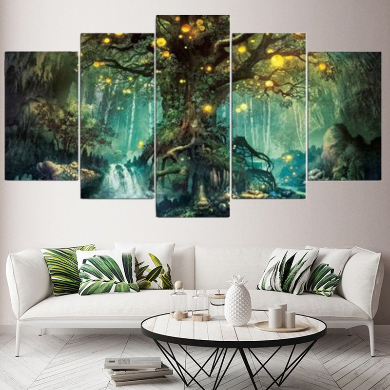 5Pcs Tree of Life Wall Art Hanging Decor Canvas Print Large Painting Pictures Paper