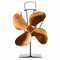 Silent Heat Powered Fireplace Stove Fan Heating Distribution Eco Fan No Electricity Or Battery