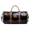 28L Men PU Leather Handbag Shoulder Bag Duffle Gym Tote Bag Sports Travel