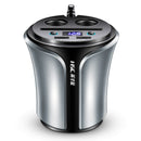 HSC 108D Gray Blue Car Charger With Digital Voltage