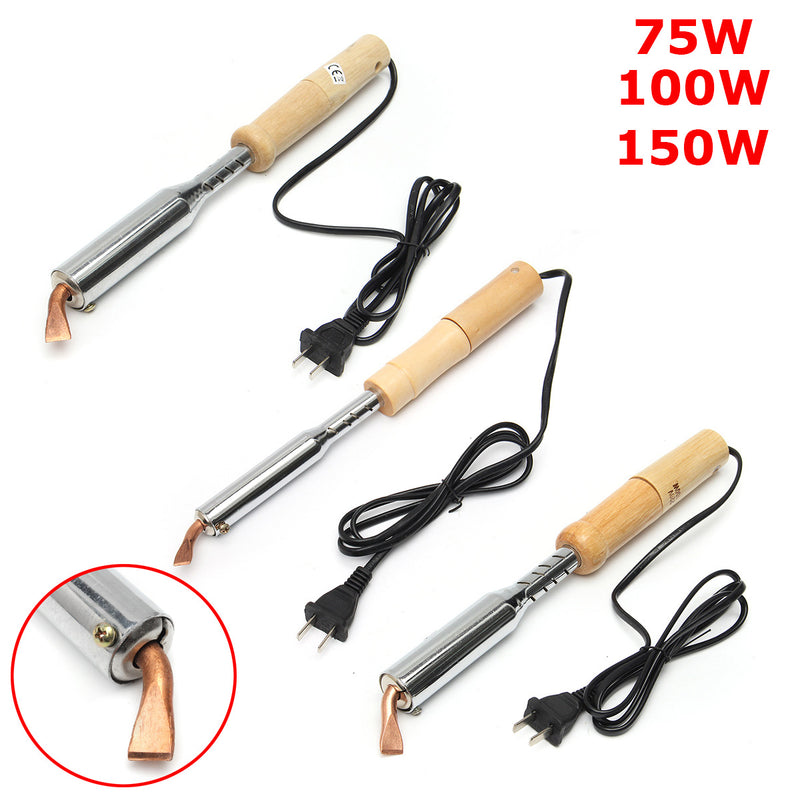 220V 75W 100W 150W Heavy Duty Soldering Iron Chisel Point Electronic Maintenance