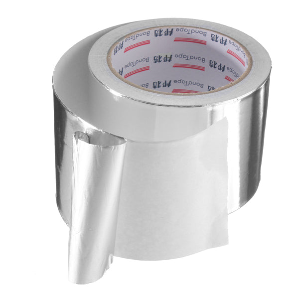 80mm Silver Aluminum Foil Adhesive Seal Ring Heating Roll Tape 25M