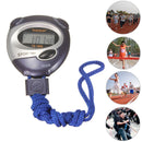 Digital Handheld Sports Stopwatch Stop Watch Time Clock Alarm Counter Timer Blue