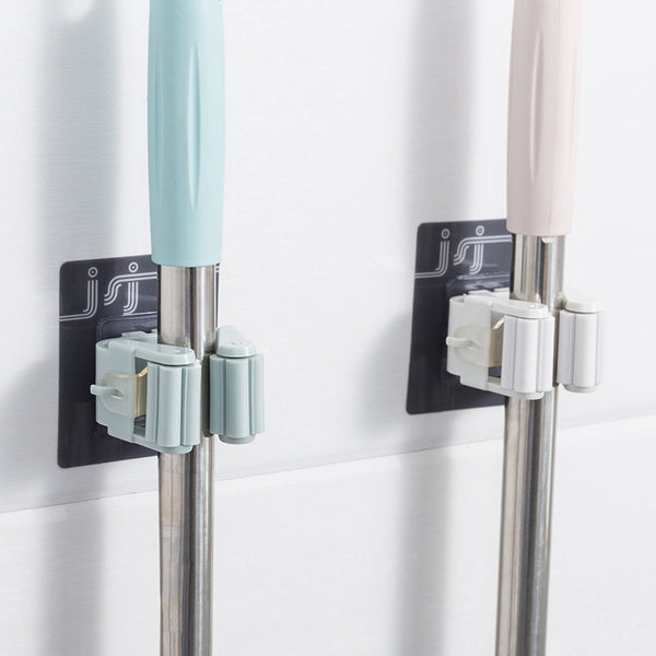Multifunction Broom Mop Holder Bathroom Wall Sticker