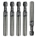 5pcs 6mm Solid Carbide Tungsten Coated 2 Flute End Mill Slot Drill Milling Cutter