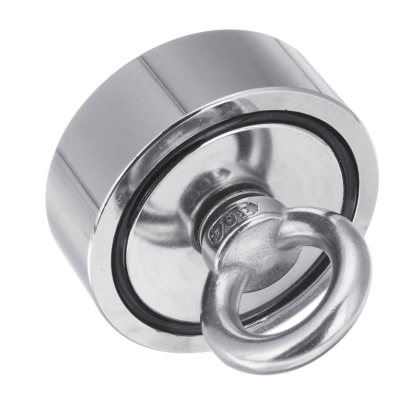 120KG Double Side Neodymium Recovery Magnet Hook Lifting Fishing Hunting Salvage Magnet