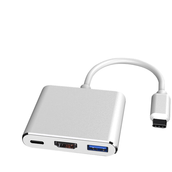 Type-C to HD 3-in-1 Type-C to USB HD Converter Video Adapter Multiport Adapter Type-C connector for your Laptop Phone Tablet