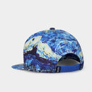 NUZADA Cotton Baseball Cap Flat Brim Hat Hip-Hop Graffiti Men Women Adjustable Bike Cycling Bicycle