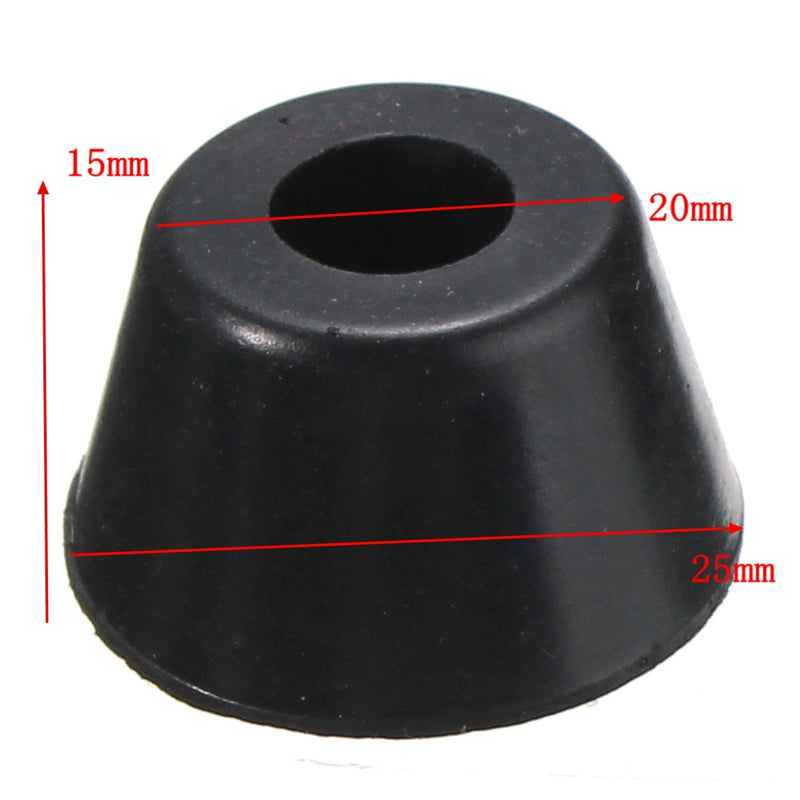12pcs 25x20x15mm Black Rubber  Protector for Chair Leg Table Crutch Feet Stools Furniture Feet