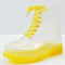 Transparent Women Martin Boots Print Jelly Boots Shoes Women Clear Rain Boots