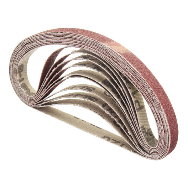 10pcs 10x330mm 60 to 600 Grit Sanding Belt for Flush Belt Machines Polishing Grind Machine