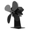 4 Blades Heat Powered Wood Stove Fan 203CFM Eco Fan For Wood Stoves Home Fireplace Fan Efficient Heat Distribution Home Tools