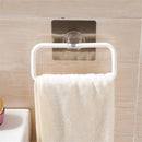 Adhesive Plastic Towel Holder Roll Paper Storage Organizer Rack Hanger