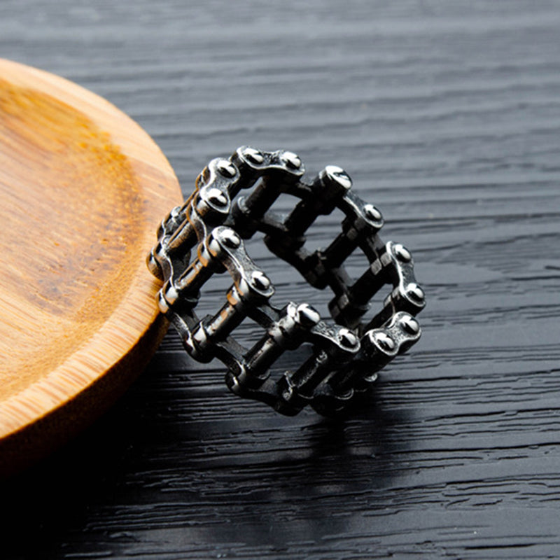 Personality Bicycle Chain Ring Motorcycle Chain Titanium  Steel  Ring