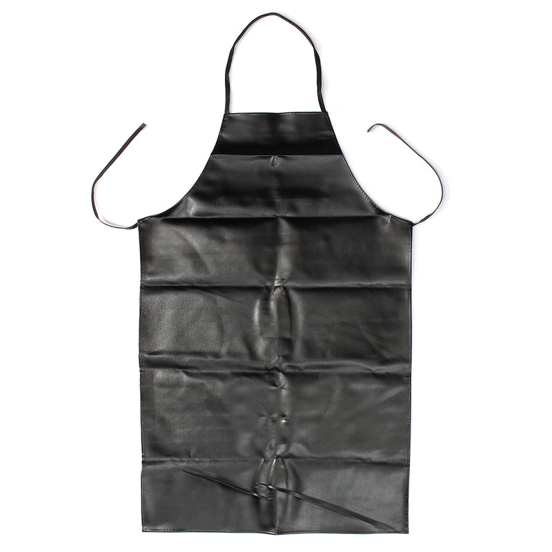 Men Faux Leather Bib Apron Waterproof Kitchen Restaurant Cooking Butchers Aprons