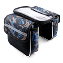 High Capacity 600D Polyester Touch Screen Phones Convenient Bicycle Front Frame Bag Mountain Bike Bag
