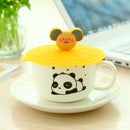 Silicone Leakproof Coffee Mug Suction Lid Cap Airtight Sealed Cup Cover