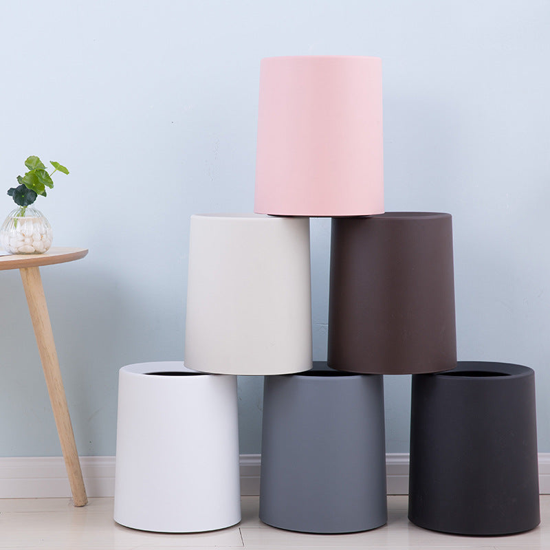 8L Home Living Room Bedroom Uncovered Trash Can Frosted ABS Bag