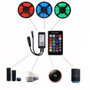 LUSTREON WiFi 4Pins 24 Keys Remote Control RGB LED Controller Works with Amazon Alexa Echo DC5-24V