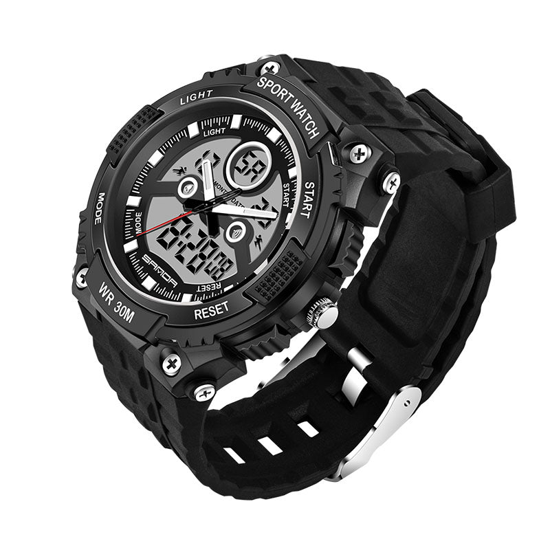 SANDA 709 Dual Display 30M Waterproof Outdoor Sport Military Fashion LED Digital Watch