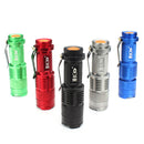 3Pcs Black Color MECO Q5 500LM Multicolor Zoomable Mini LED Flashlight 14500/AA