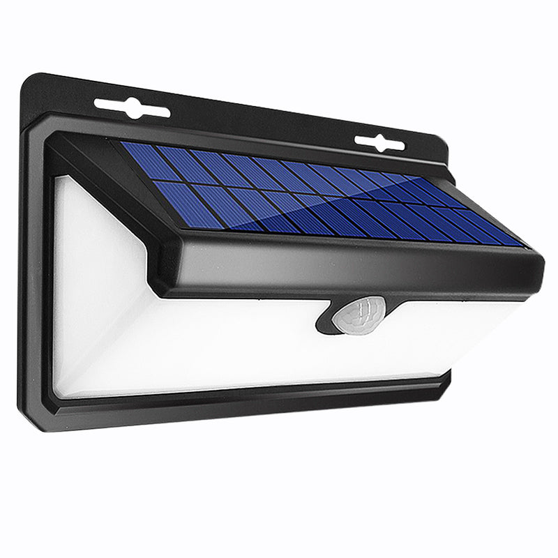 AUGIENB 800LM Solar Powered Lamp PIR Motion Outdoor Yard Garden Light Remote Control