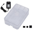 Updated ABS Enclosure Box V4 Case+5V/3A EU Standard Plug Power Supply+3*Black Heat Sink Set for Raspberry Pi 4