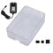 Updated ABS Enclosure Box V4 Case+5V/3A EU Standard Plug Power Supply+3*Black Heat Sink Set for Raspberry Pi 4