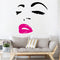 Miico FX1258 Red Lip Beauty Girl Wall Sticker Wall Art Home Decoration Stiker