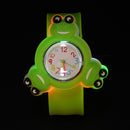 LED 3D Rotating Cartoon Children Watch Frog Yellow Duck Designed Gift Boys Girls Wrist Watch