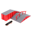 Mini Fingerboard Finger Skateboard & Skate Ramp Skate Park Play Set Kids Toy
