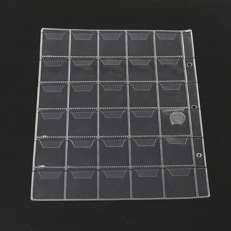 10Pcs Plastic Coin Holders Collection Storage Money Album Cases 30 Sections