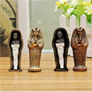 3.7 Inch Egyptian Pharaoh Miniature Figurine Resin Coffin Craft Ornament Home Decorations