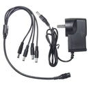 5.5x2.1mm DC 12V 1A Power Supply Adapter for CCTV Security Camera DVR + 4 Split Power Cable