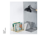 Nordic triangle simple wrought iron Home Decor desktop storage rack shelf file magazine jewelry gold storage box office rack Frame Bracket