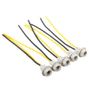 5Pcs T10 Connector Socket Bulb Light Harness PigTail T10 168 194 Rubber Wedge LED