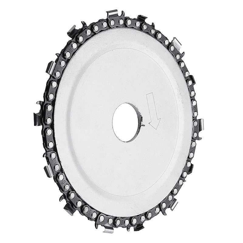 5 Inch Yellow/Purple Grinder Chain Disc 22mm Arbor 14 Teeth Wood Carving Disc For 125mm Angle Grinder