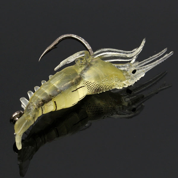 ZANLURE 4cm Shrimp Fishing Soft Prawn Lure Hook Tackle Bait Fishing Lures