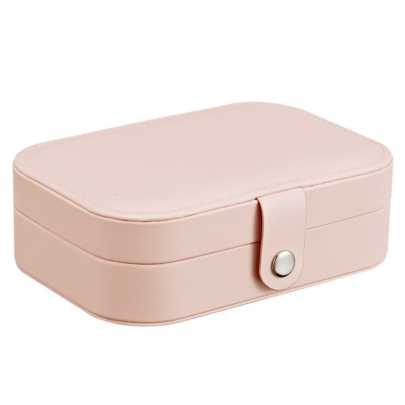 Girl Earrings Plate Jewelry Box Organizer Leather Earrings Ring Multi-function Jewelry Storage Box Bin