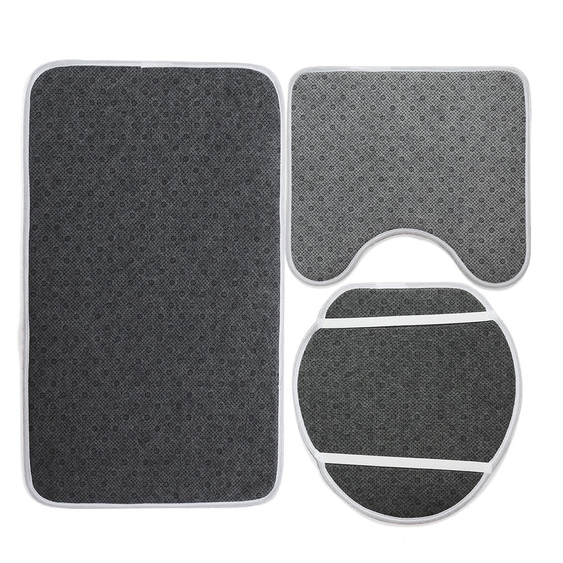 180x180cm Colored Triangle With 12 Hooks Bathroom Shower Curtain and Three-piece Mat Kit