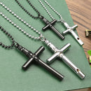 Cross Whistle Pendant Women Men Long Necklace Jewelry Couple Gifts