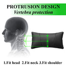Car Headrest Lumbar Waist Seat Pillow PU Leather Travel Soft Cushion Support