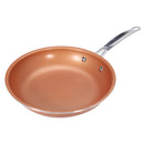 9inch Aluminum Stainless Steel Round Non Stick Copper Frying Pan Cookware Handle